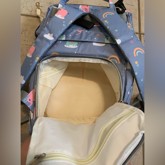 Cute Elephant Rainbow Insulated Diaper Bag Backpack - Picture 8 of 11